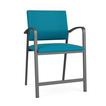 Lesro Newport Wide Hip Chair Metal Frame, Charcoal, OH Waterfall Upholstery NP1261